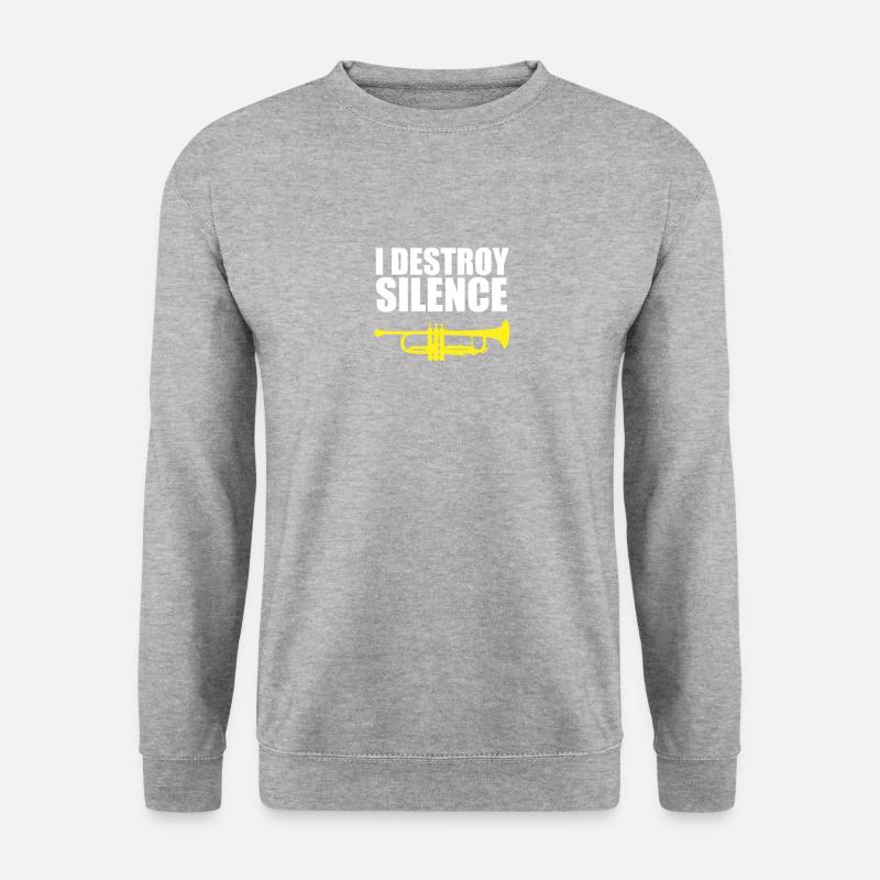 I DESTROY SILENCE Marching Band - Unisex Pullover - Weißgrau meliert