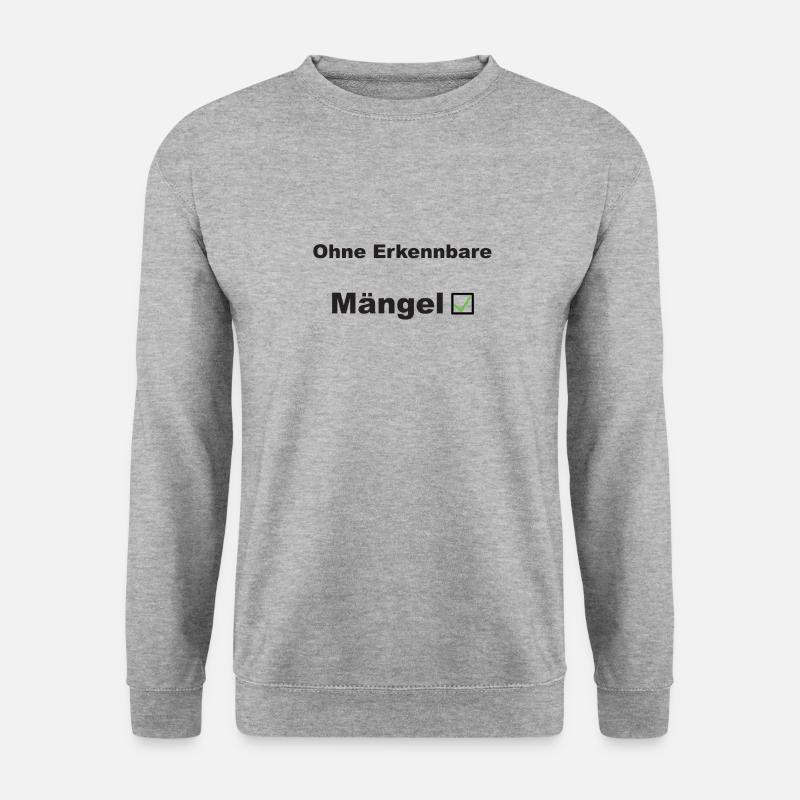 Ohne Mängel - Unisex Pullover - Weißgrau meliert