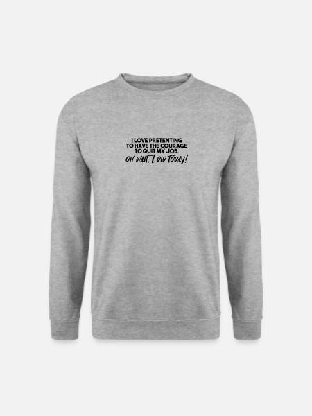 Jobwechsel, Kündigung, Abschied, Rente, Kollegen - Unisex Pullover - Weißgrau meliert