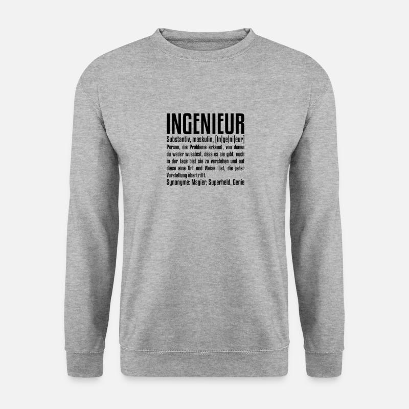 Engineer Definition | Engineering Technology IT - Unisex Sweatshirt - salt & pepper