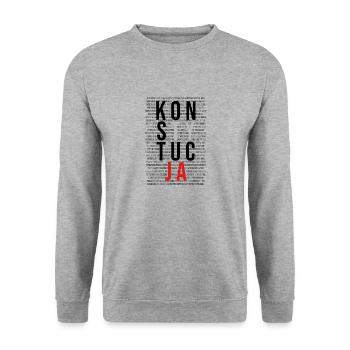 Konstytucja Constitution | Poland, Polish, Polska - Unisex Sweatshirt - salt & pepper - Front - Alina (178cm) & Michal (187cm)