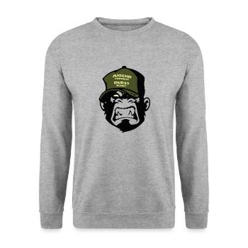 Spruch Jugend - Unisex Pullover - Weißgrau meliert - Vorne - Alina (178cm) & Michal (187cm)