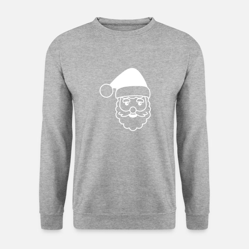 WEIHNACHTEN NIKOLAUS - Unisex Pullover - Weißgrau meliert