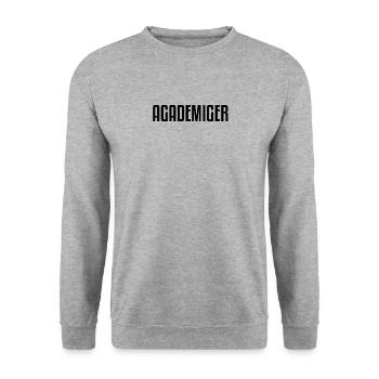 Agademiger | Akademiker Saxe saxon Saxe - Sweat-shirt Unisexe - gris chiné - Devant - Alina (178cm) & Michal (187cm)