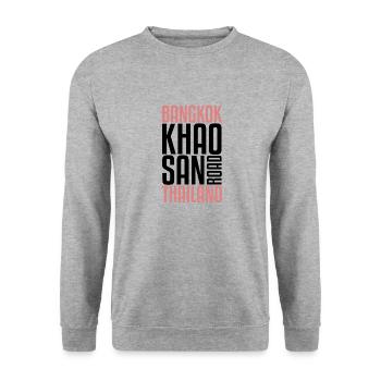 Khao San Road | Bangkok, Thaïlande, Routard - Sweat-shirt Unisexe - gris chiné - Devant - Alina (178cm) & Michal (187cm)