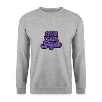 Own your style - Unisex Sweatshirt - salt & pepper - Front - Alina (178cm) & Michal (187cm)