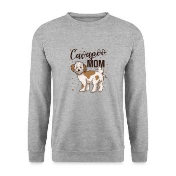 Cavapoo Mom Cute Dog Owner Pet Lover Graphic - Sweat-shirt Unisexe - gris chiné - Devant - Alina (178cm) & Michal (187cm)