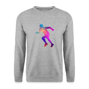 Cadeau de coureur de marathon marathon - Sweat-shirt Unisexe - gris chiné - Devant - Alina (178cm) & Michal (187cm)
