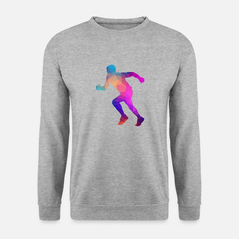 Marathon Marathonläufer Geschenk - Unisex Pullover - Weißgrau meliert