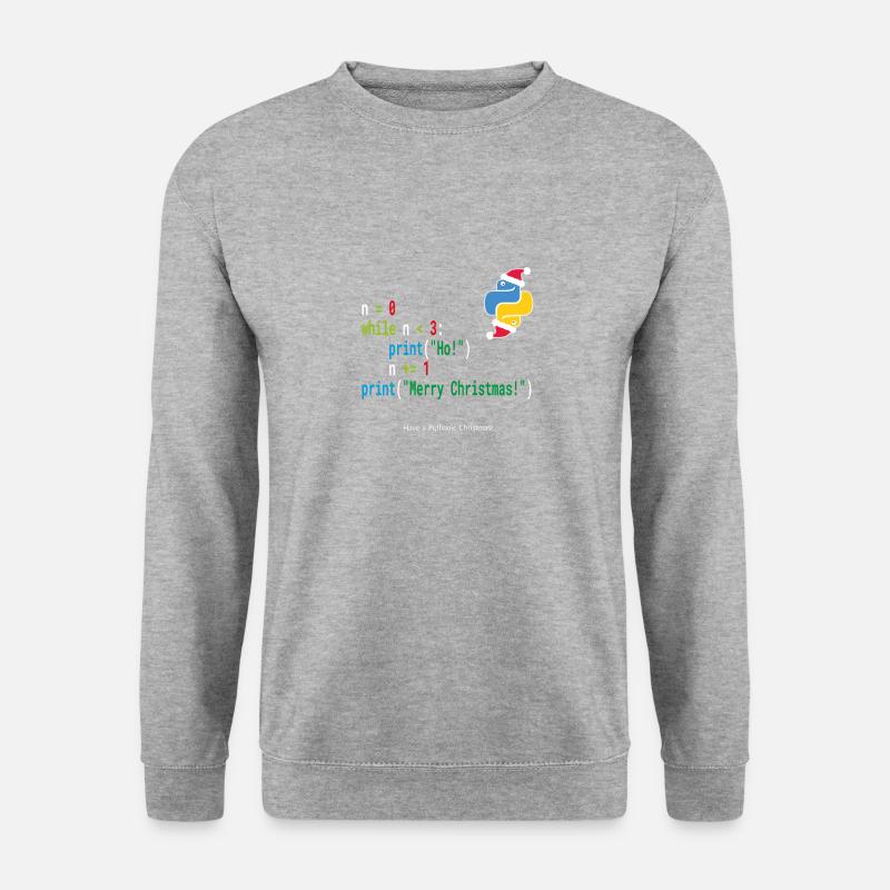 Ho! Ho! Ho! - Merry Christmas -Python Geek Shirt - Unisex Sweatshirt - salt & pepper
