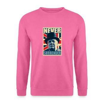 Winston Churchill Never Surrender - Unisex Pullover - Pink - Vorne