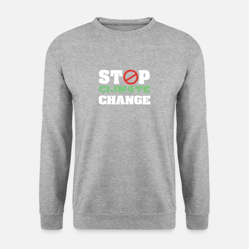 Klimawandel stoppen - Unisex Pullover - Weißgrau meliert