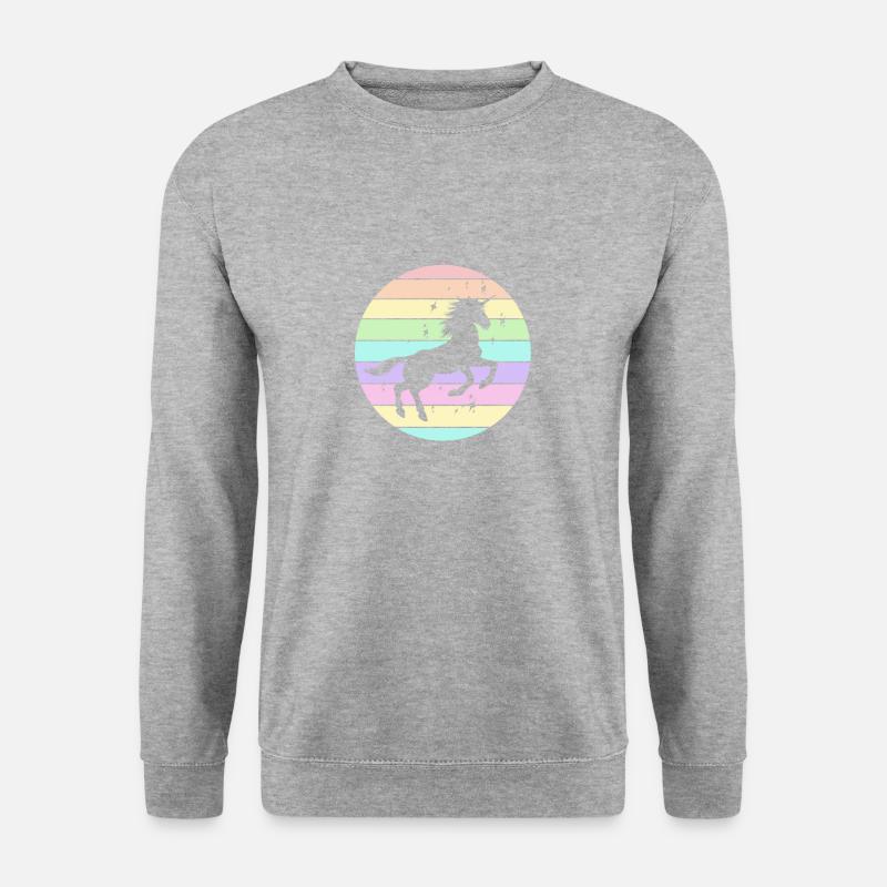 Abstract Unicorn Silhouette - Unisex Pullover - Weißgrau meliert