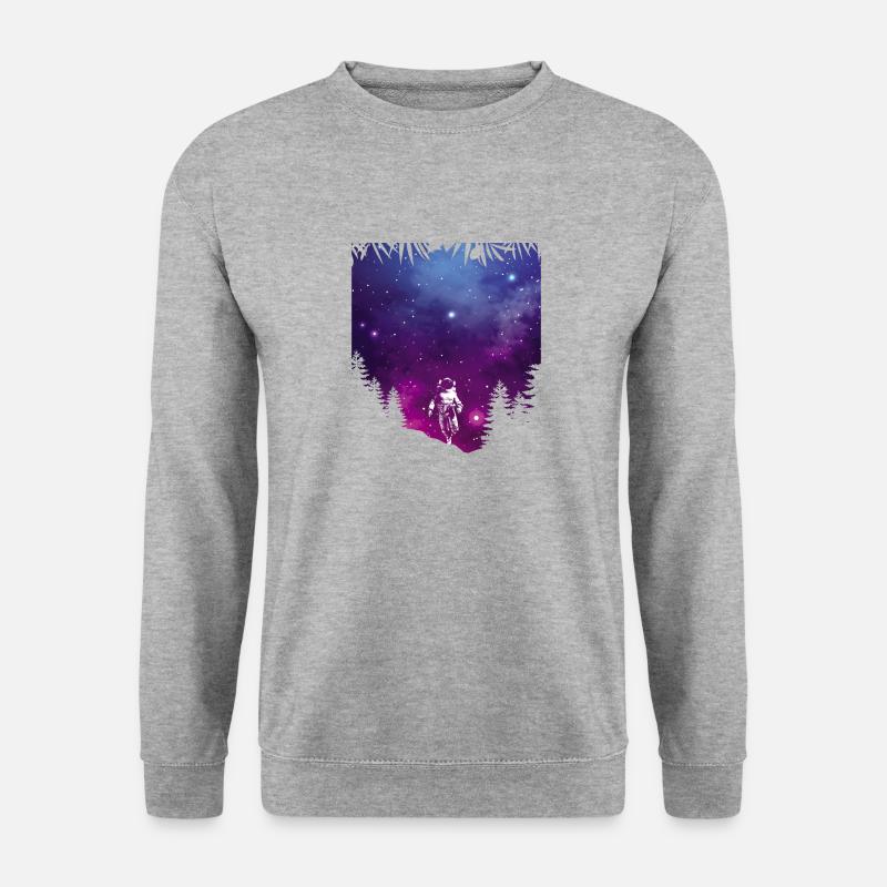 Universe Galaxy Astronaut - Unisex Pullover - Weißgrau meliert