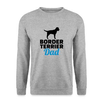 Border Terrier - Unisex Pullover - Weißgrau meliert - Vorne - Alina (178cm) & Michal (187cm)