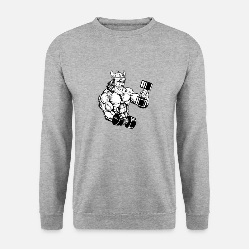 Wikinger Viking Bodybuilder Training Gym - Unisex Sweatshirt - salt & pepper