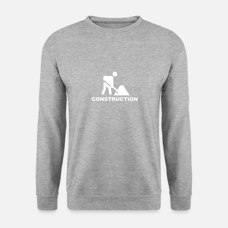 Construction /Konstruktion /Aufbau /Umbau /Hilfe - Unisex Pullover - Weißgrau meliert