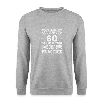 60 - Unisex Sweatshirt - salt & pepper - Front - Alina (178cm) & Michal (187cm)