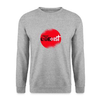 Défendre coexister - Sweat-shirt Unisexe - gris chiné - Devant - Alina (178cm) & Michal (187cm)
