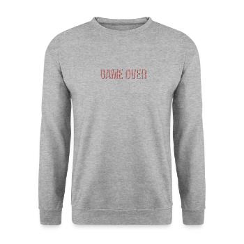 Gaming Game Over grunge frame red - Unisex Sweatshirt - salt & pepper - Front - Alina (178cm) & Michal (187cm)