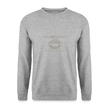 football américain - Sweat-shirt Unisexe - gris chiné - Devant - Alina (178cm) & Michal (187cm)
