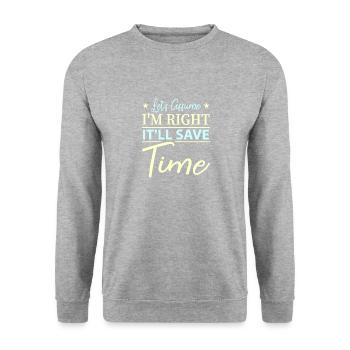 Drôle de sort - Sweat-shirt Unisexe - gris chiné - Devant - Alina (178cm) & Michal (187cm)