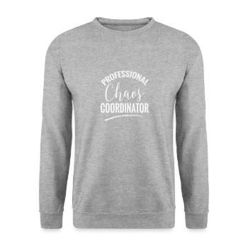 Chaos - Unisex Pullover - Weißgrau meliert - Vorne - Alina (178cm) & Michal (187cm)