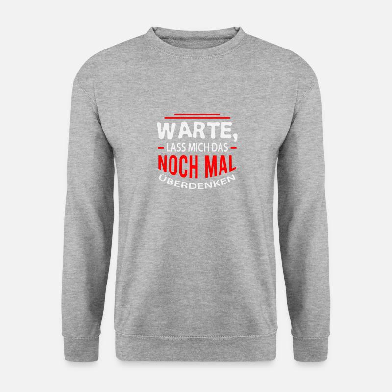 Warte - Unisex Pullover - Weißgrau meliert