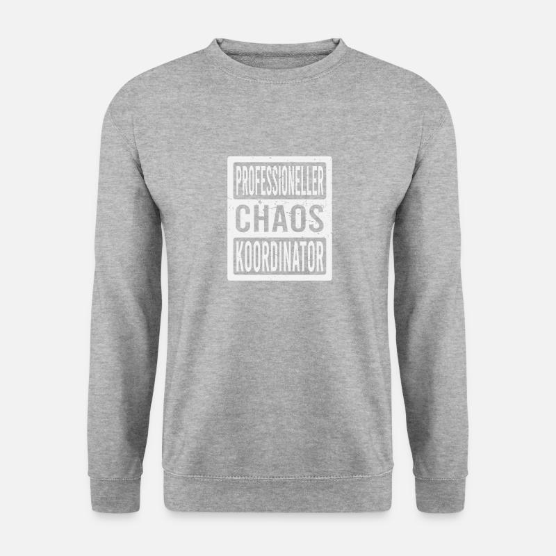 Professioneller Chaos Koordinator - Unisex Pullover - Weißgrau meliert
