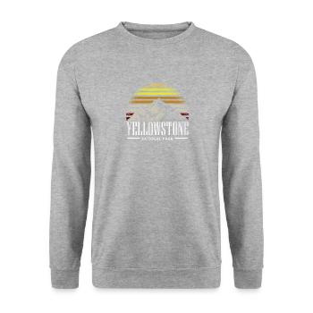 Yellowstone National Park - Unisex Sweatshirt - salt & pepper - Front - Alina (178cm) & Michal (187cm)