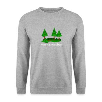 Holzfäller Förster Waldarbeiter Forstwirt - Unisex Pullover - Weißgrau meliert - Vorne - Alina (178cm) & Michal (187cm)