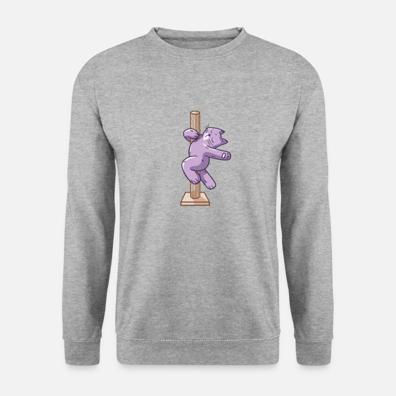Funny pole dance cat - Unisex Sweatshirt - salt & pepper
