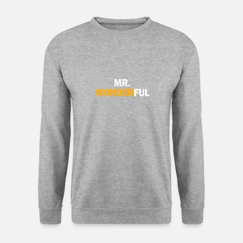 MR.Wonderful - Unisex Pullover - Weißgrau meliert
