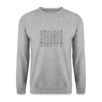 Seins seins poitrine forme types de seins - Sweat-shirt Unisexe - gris chiné - Devant - Alina (178cm) & Michal (187cm)