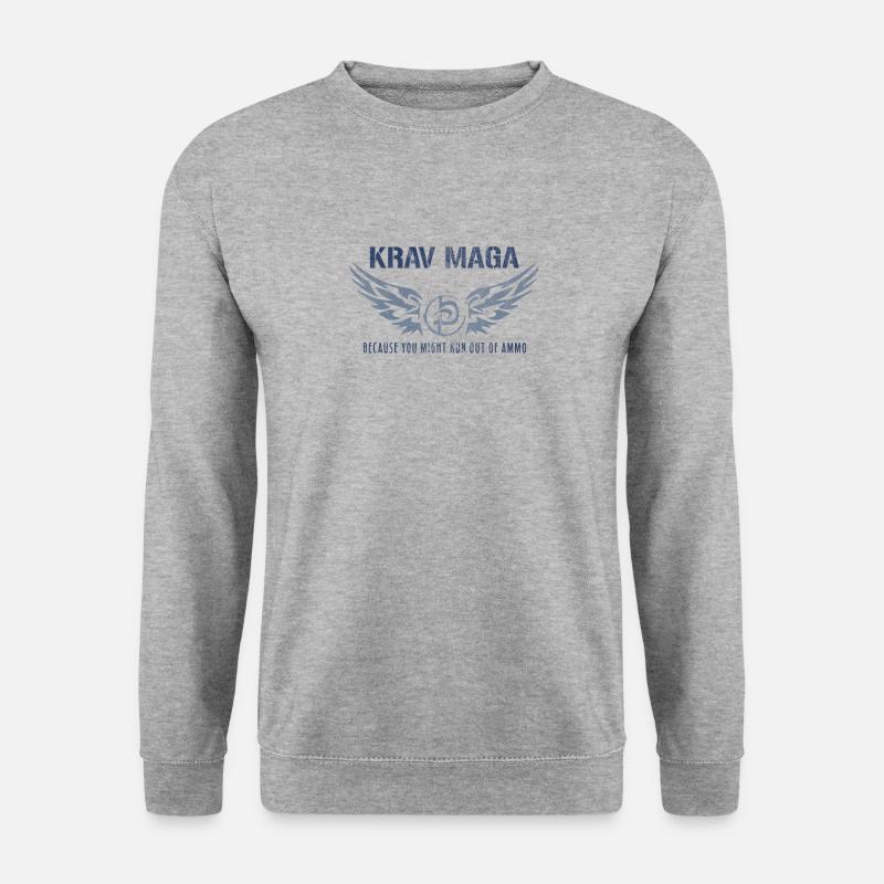 Krav Maga - Unisex Pullover - Weißgrau meliert
