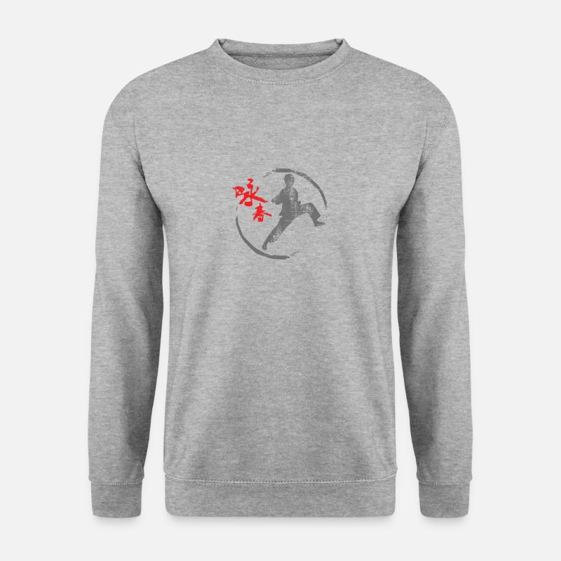 Wing Chun - Unisex Pullover - Weißgrau meliert