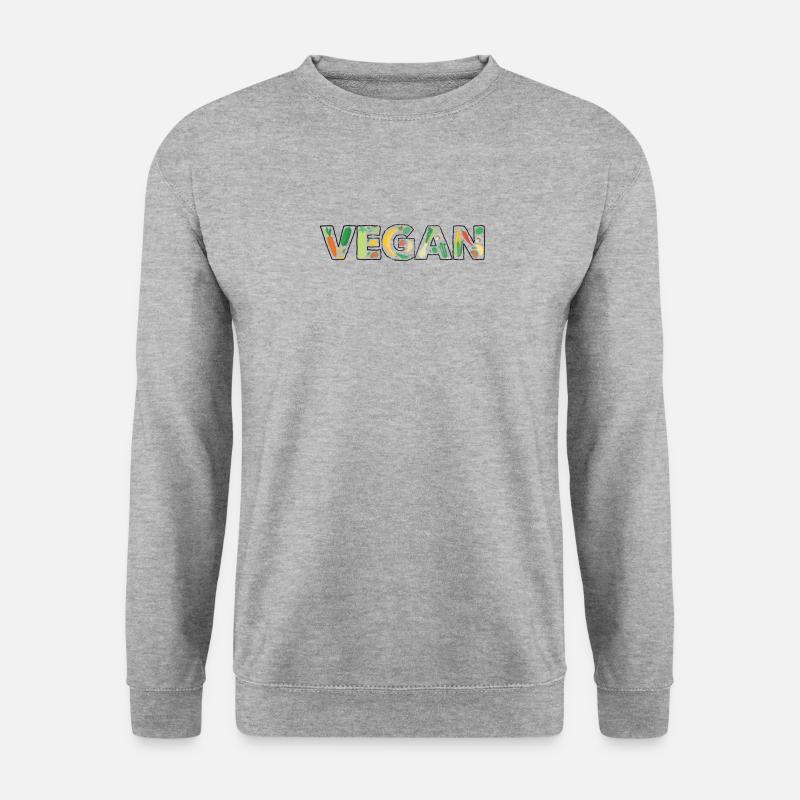 Vegan - Unisex Pullover - Weißgrau meliert