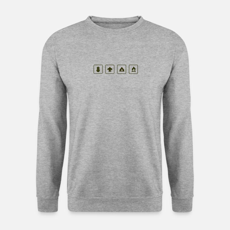 Pfadfinder - Unisex Pullover - Weißgrau meliert