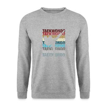 Taekwondo - Sweat-shirt Unisexe - gris chiné - Devant - Alina (178cm) & Michal (187cm)