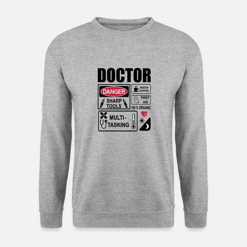 DOC - Unisex Pullover - Weißgrau meliert