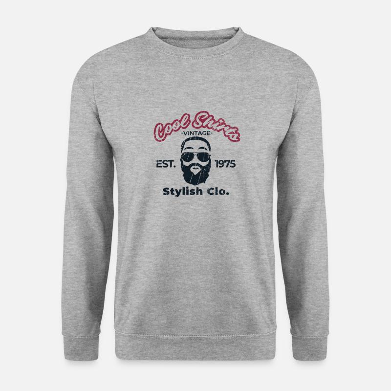 Hipster - Unisex Pullover - Weißgrau meliert