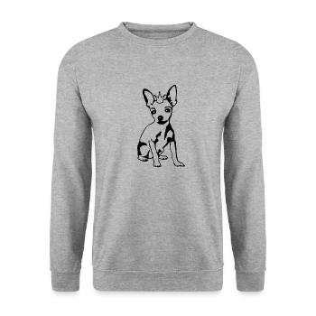 Black Dog Princess - Unisex Sweatshirt - salt & pepper - Front - Alina (178cm) & Michal (187cm)
