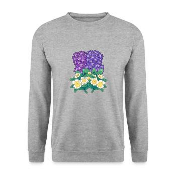 Spring flowers flower easter nature summer flora - Unisex Sweatshirt - salt & pepper - Front - Alina (178cm) & Michal (187cm)