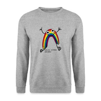 kids rainbow - Unisex Sweatshirt - salt & pepper - Front - Alina (178cm) & Michal (187cm)