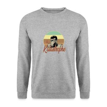 Old disaster vintage style - Unisex Sweatshirt - salt & pepper - Front - Alina (178cm) & Michal (187cm)