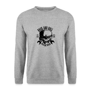 Rock and roll - Unisex Sweatshirt - salt & pepper - Front - Alina (178cm) & Michal (187cm)