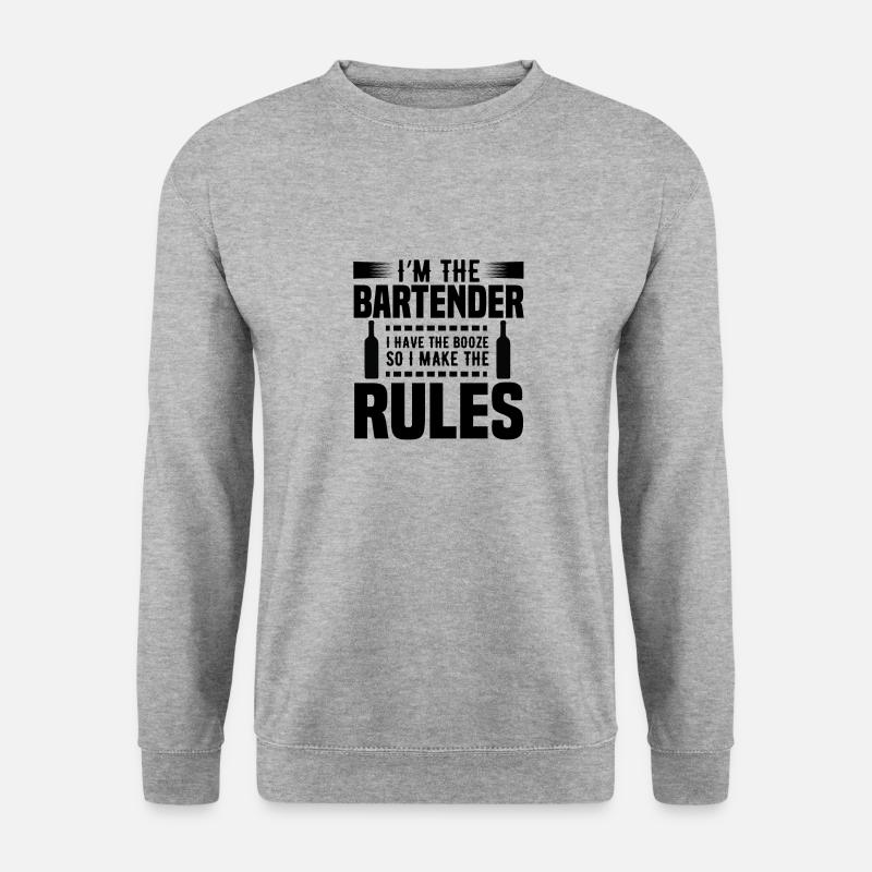 Ich bin der Barkeeper - Unisex Pullover - Weißgrau meliert