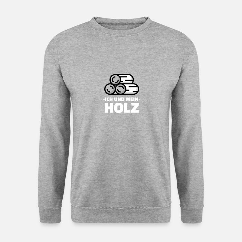Ich Und Mein Holz - Unisex Pullover - Weißgrau meliert
