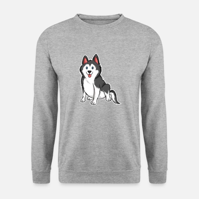Siberian Husky - Unisex Pullover - Weißgrau meliert
