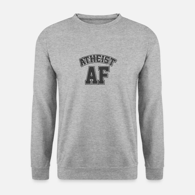 ATHEIST : Atheist AF - Unisex Pullover - Weißgrau meliert